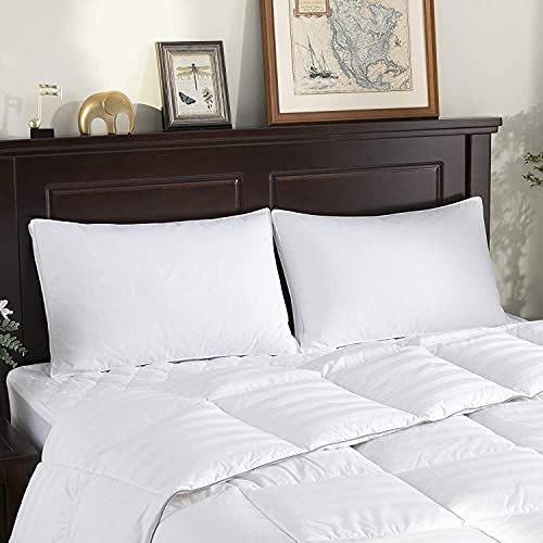 puredown® Goose Feathers and Down White Pillows King Size Set of 2 G471477