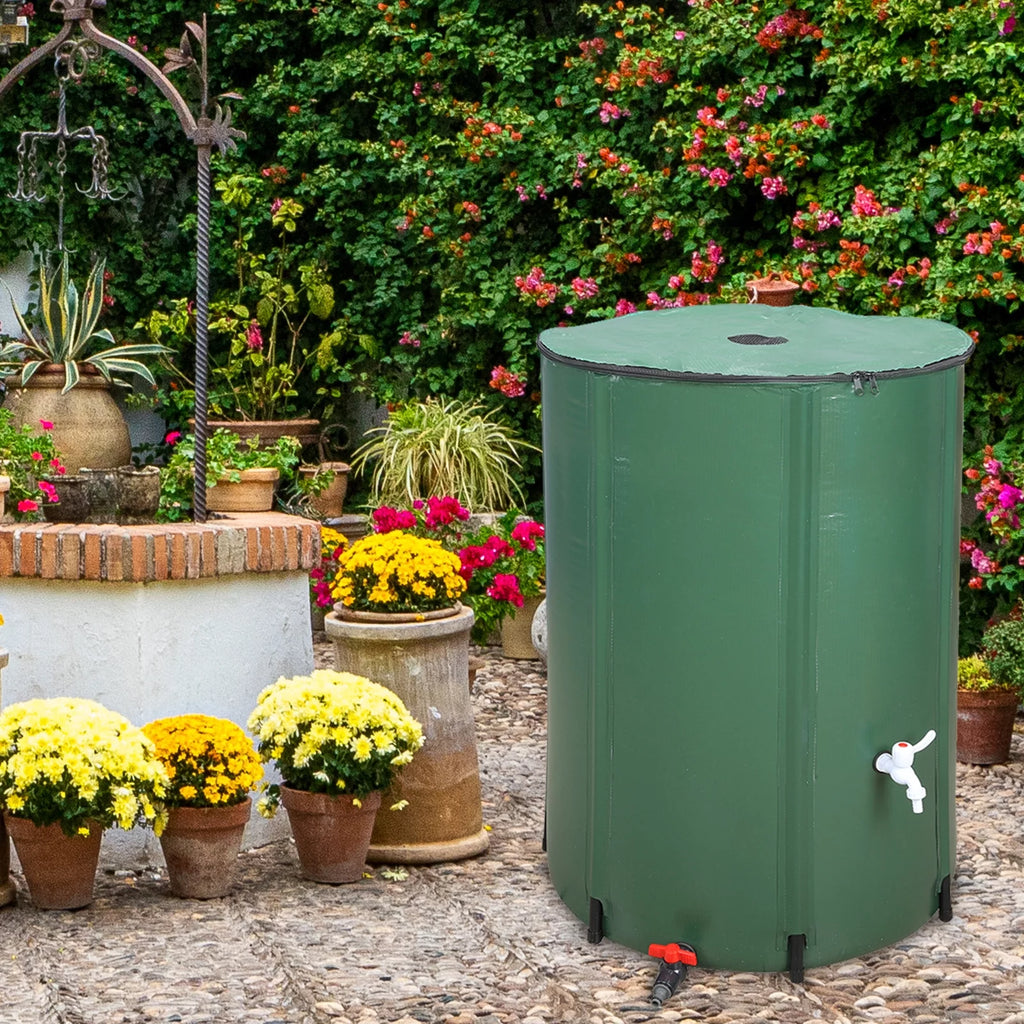 Zimtown 100 Gallon Portable Rain Barrel for Patio Water Storage N85560