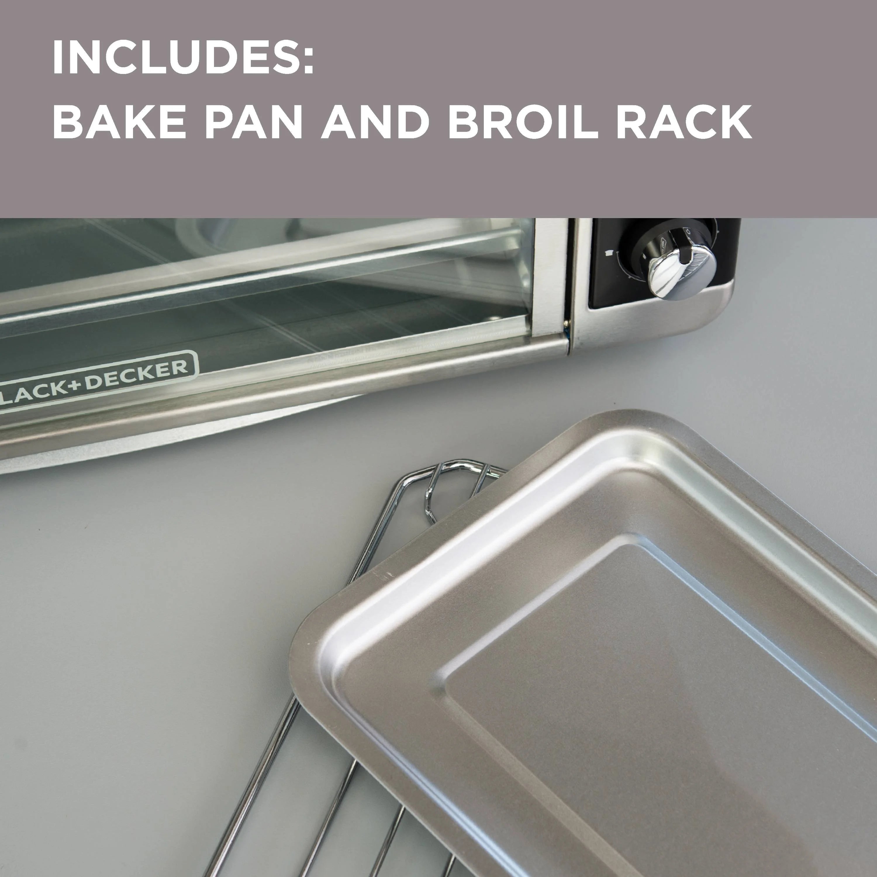 BLACK+DECKER 8 Slice Extra-Wide Stainless Steel Toaster Oven P334