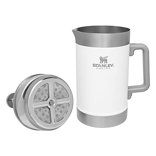 Stanley Classic Stay-Hot French Press Coffee Maker 48 oz, Insulated Stainless Steel, Hammertone Green L5297