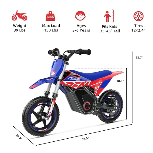 E500 36V Kids Electric Dirt Bike 700W Motor Off-Road Motorcycle for Ages 4-8 J84202