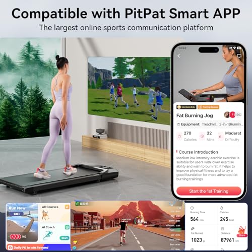 SupeRun Walking Pad, Under Desk Treadmill with Remote Control, 2.5 HP Y8357