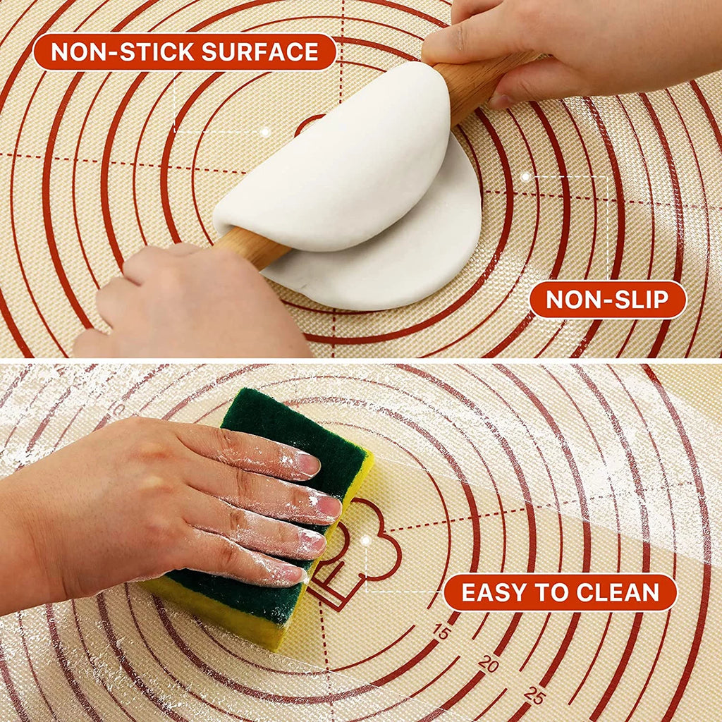 Silicone Baking Mat 26" x 16" Extra Thick Non-Stick with Measurements Y9106