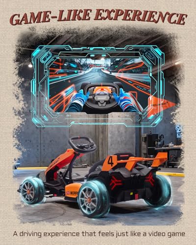 Licensed McLaren Electric Drift Kart for Kids, 24V 200W, Adjustable Seat J547