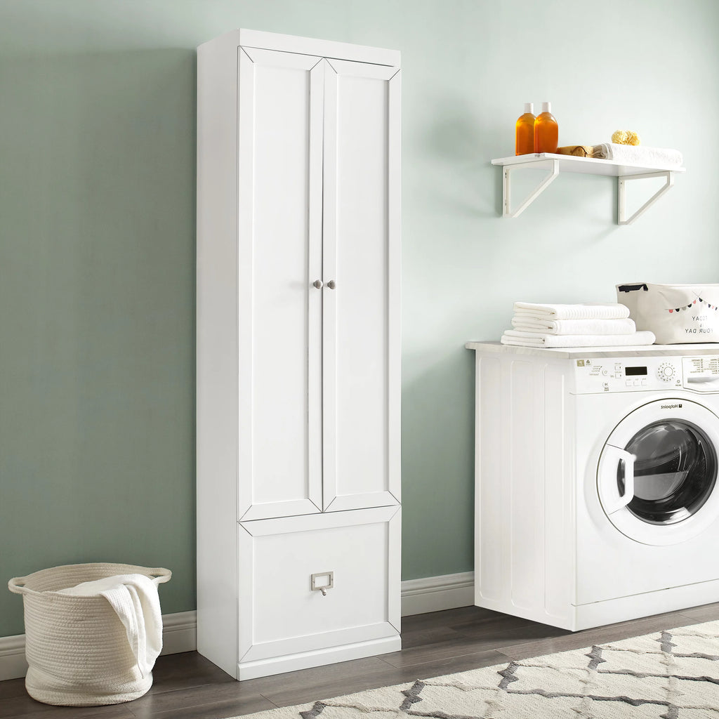Crosley Furniture Harper Wood Convertible Pantry Closet White M28437