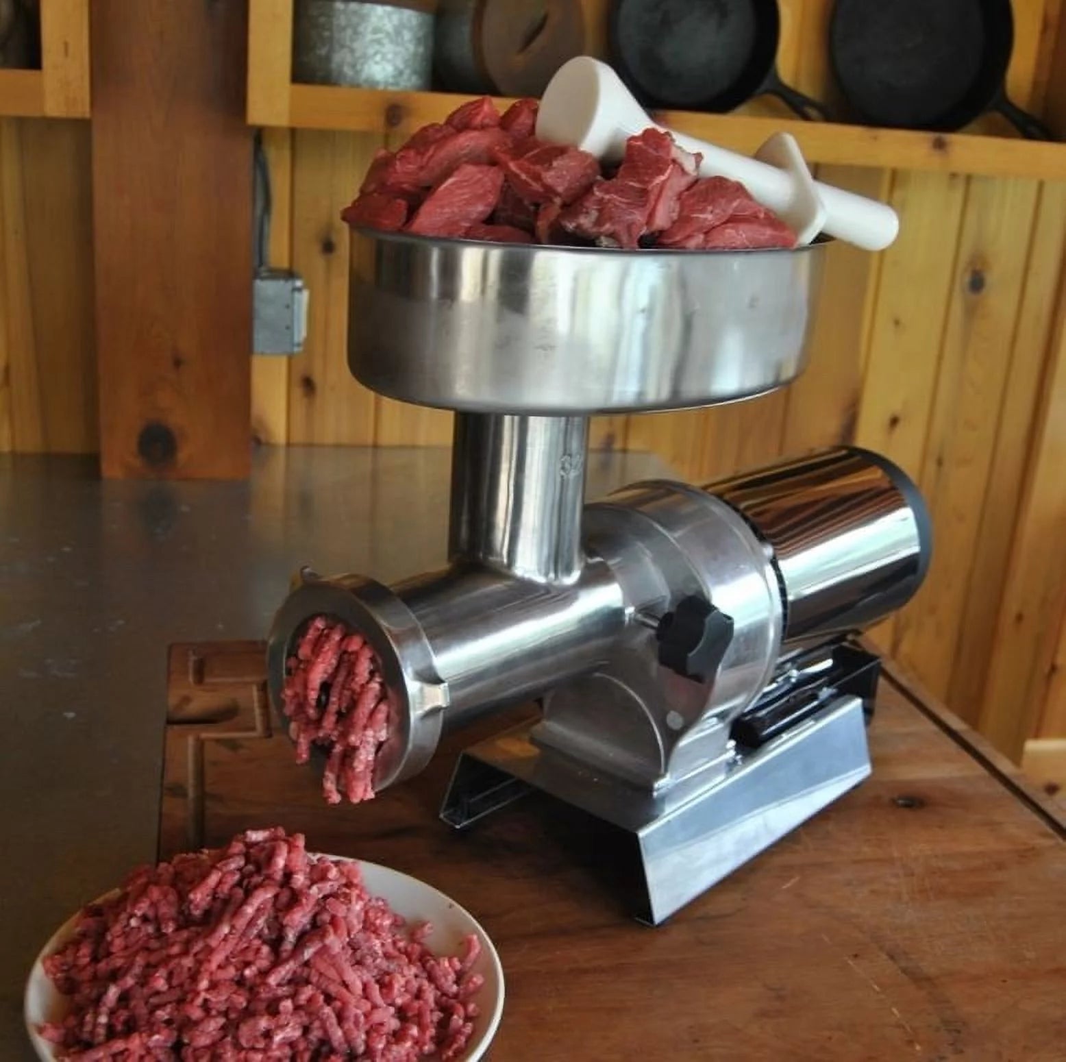 Weston Butcher Series #22 Meat Grinder and Sausage Stuffer, 1 HP S478