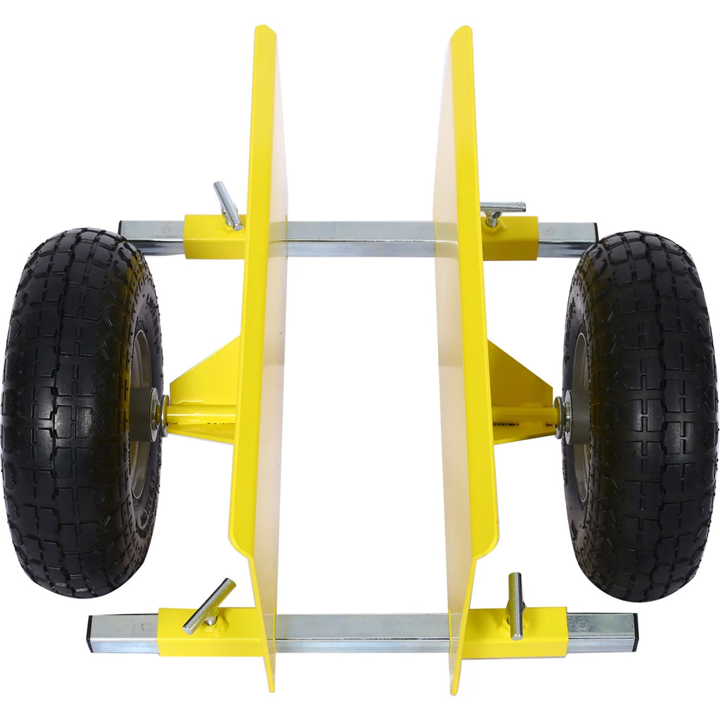 Heavy Duty Panel Dolly with 10" Pneumatic Wheels, 600LBS Capacity, Yellow Q704452