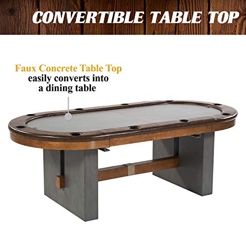 Barrington Folding Poker Table with Padded Rail and Felt Playing Surface D15193