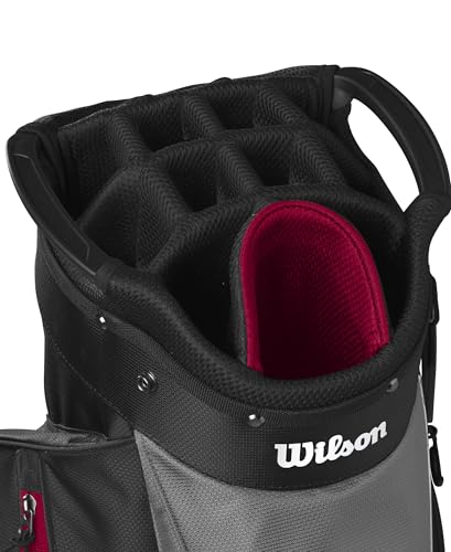 Wilson Feather Golf Cart Bag - Black/Grey/Red V219140