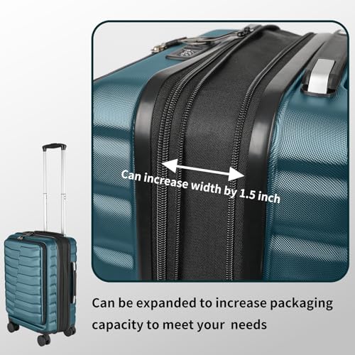 Lightweight 3-Piece Hardshell Luggage Set with Spinner Wheels & TSA Lock, Light Avocado Green B502471