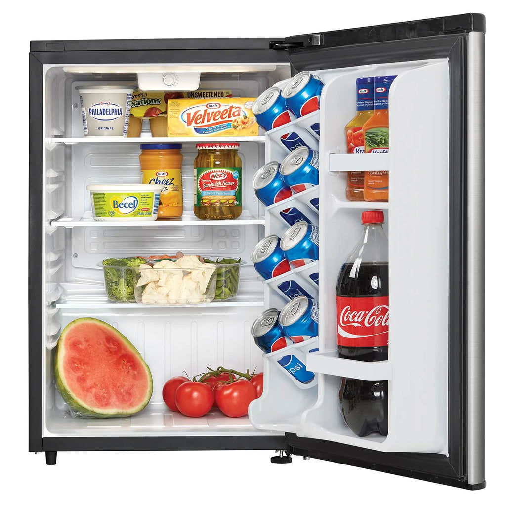Danby Designer 2.6 Cu Ft Compact Refrigerator, Stainless Steel T621