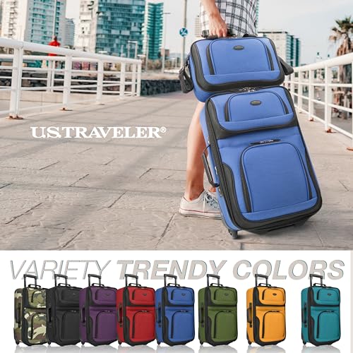 U.S. Traveler Rio Expandable Carry-on Luggage, Orange R95197