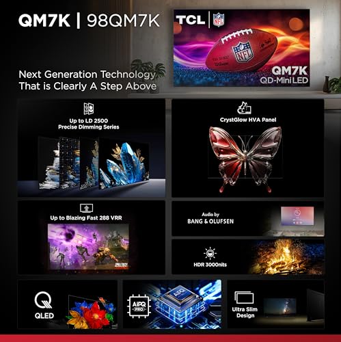 TCL 55-Inch Class QM7K Series QD-Mini LED 4K UHD Google Smart TV S7338