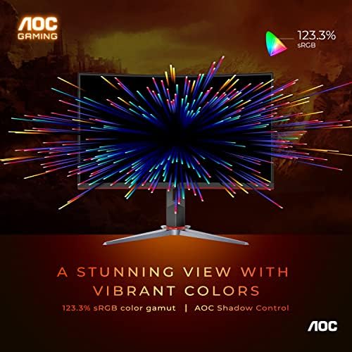 AOC 24G4 24" Gaming Monitor, Full HD IPS, 180Hz 1ms Y482158