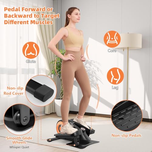 ANCHEER Under Desk Elliptical 2 in 1 Seated Standing Leg Exerciser for Home Office A71531