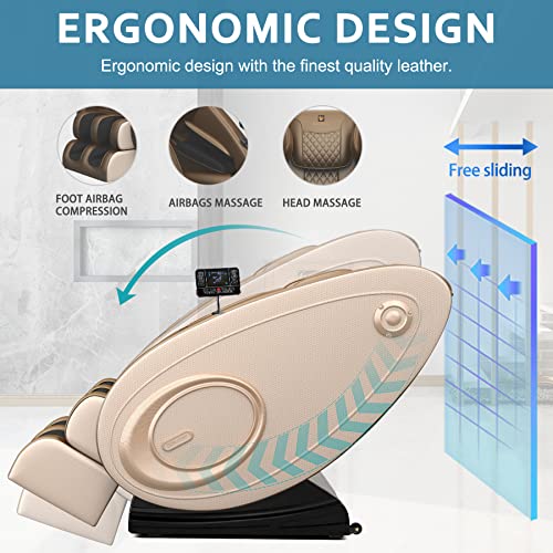 Massage Chair with Bluetooth Speaker, Zero Gravity Full Body Air Pressure Recliner G67713