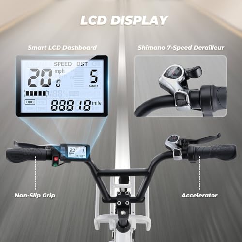 isinwheel U1 Folding Electric Bike, 500W Motor, 20 mph, Black O499