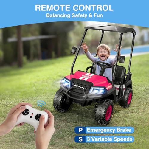 R9 24V Kids Golf Cart 4 Seats 4WD Electric Car with Remote Control L1939