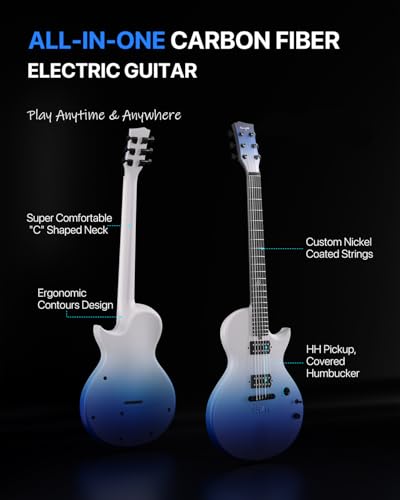 Enya Electric Guitar Inspire 39" Carbon Fiber with Wireless Speaker and Gig Bag Y562682