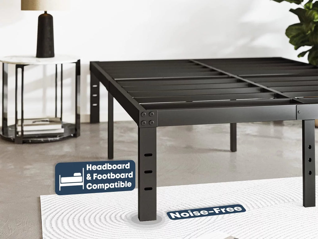 QFTIME 14" Queen Metal Bed Frame with Steel Slats T846345