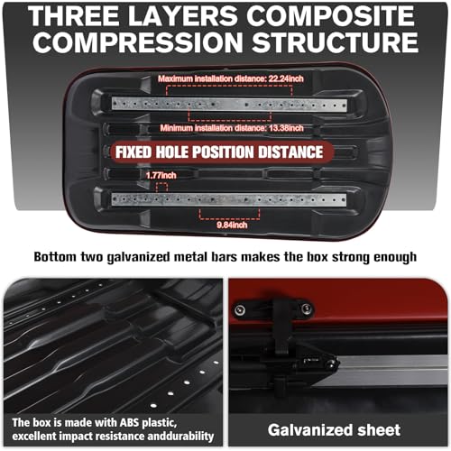 Gray Rooftop Cargo Box Carrier 13 Cubic Feet Waterproof Dual Side Opening R15660