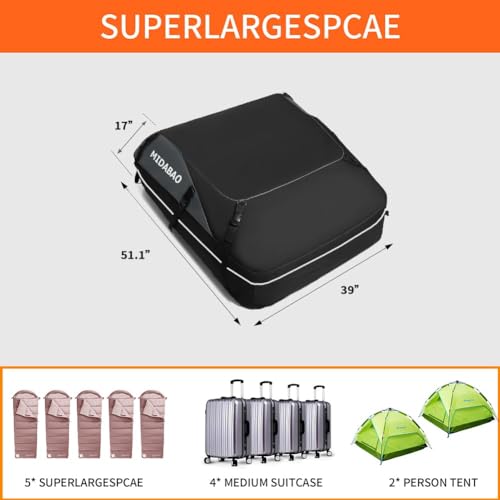 MIDABAO 20 Cubic Waterproof Car Roof Top Carrier with Anti-Slip Mat C901570
