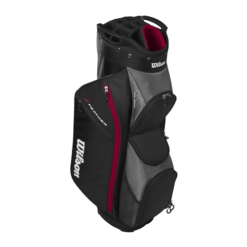 Wilson Feather Golf Cart Bag - Black/Grey/Red V219140