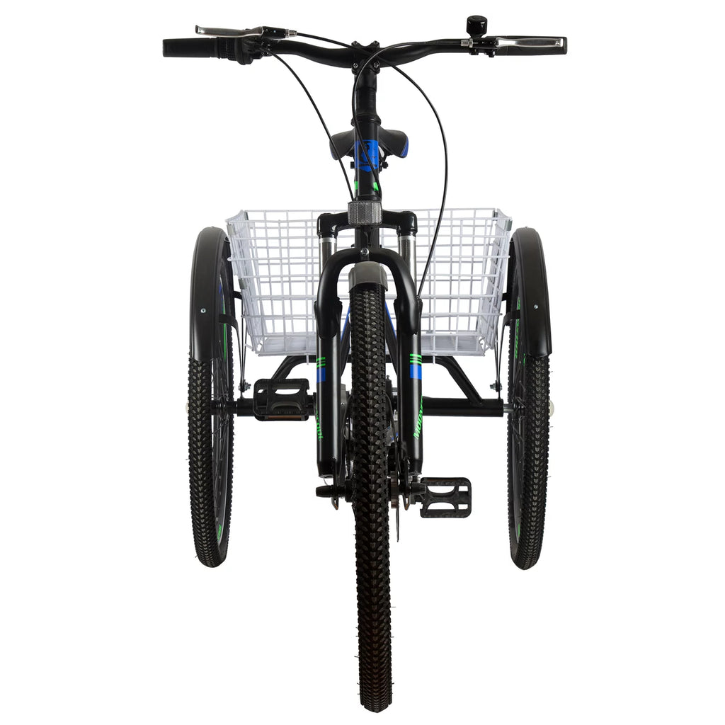 FICISOG Adult Tricycle 7-Speed 3-Wheel Cruiser Bike with Cargo Basket M232