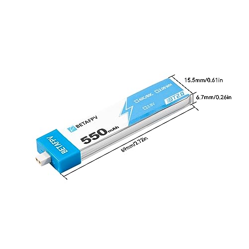 BETAFPV 550mAh 1S BT2.0 LiPo Battery for 75-85mm FPV Whoop Drones Y184