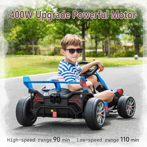 BMW Licensed 36V Electric Drift Go Kart for Kids, 7.5 MPH, Black W284