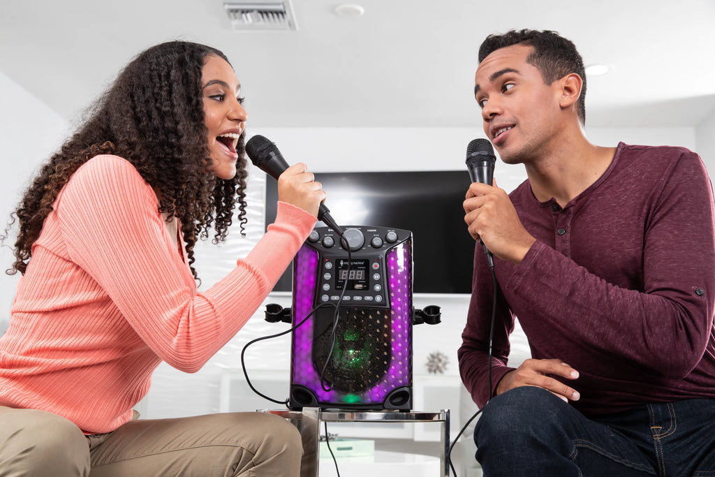 The Singing Machine SML633 Bluetooth Karaoke System with LED Lights, Black A216280