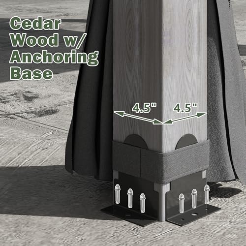 12'x12' Hardtop Gazebo with Galvanized Steel Roof, Aluminum Frame, Curtains & Netting X81832