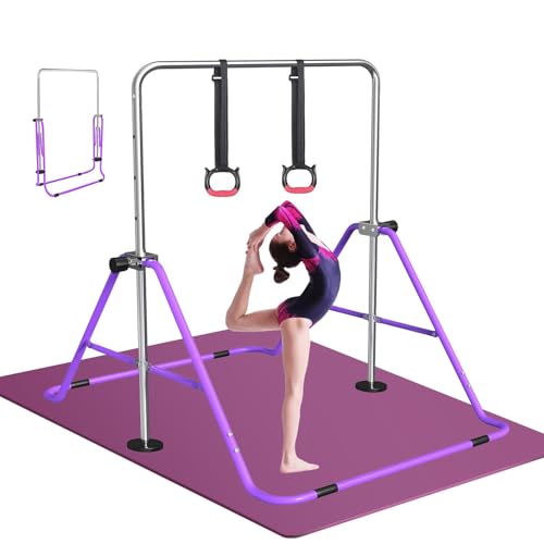 FBSPORT Gymnastics Bar for Kids, Adjustable Height, Folding W6973