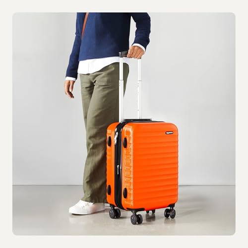 Amazon Basics 21" Hardside Carry-On Luggage with Wheels, Expandable, Black L489