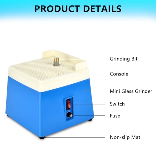 Portable Glass Grinder Machine with 5/8" Bit for Stained Glass DIY H625