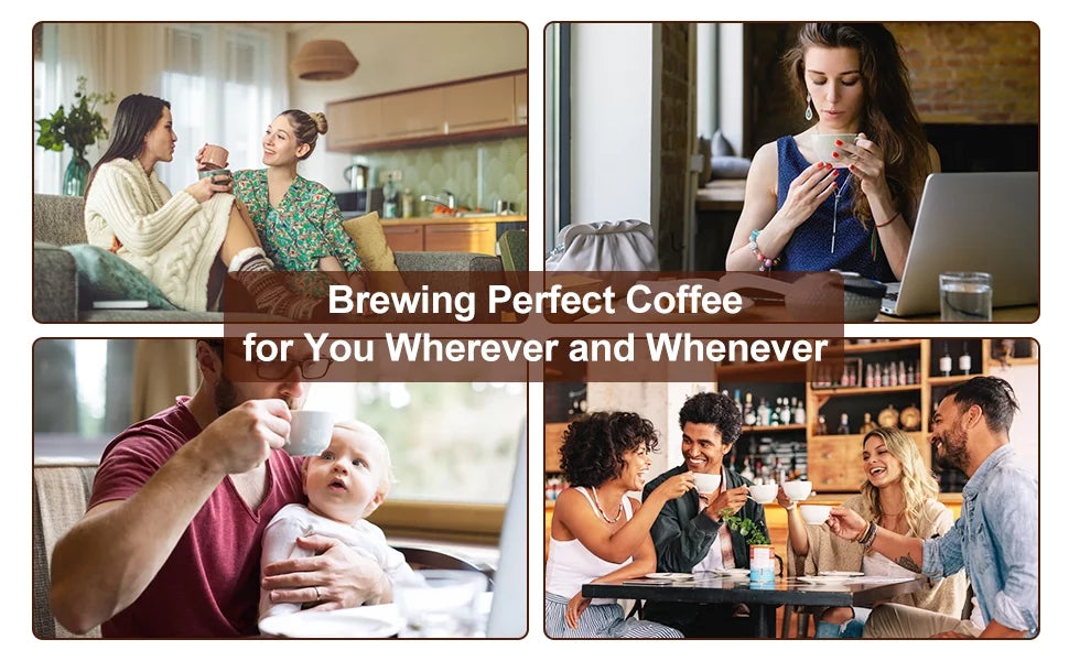 2-Way Single Serve Coffee Maker for Capsule & Ground Coffee, Mini with Self-Cleaning A141
