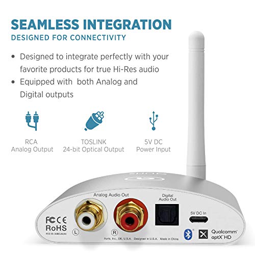 Auris Blume HD Long Range Bluetooth 5.3 Music Receiver with Audiophile DAC F3679