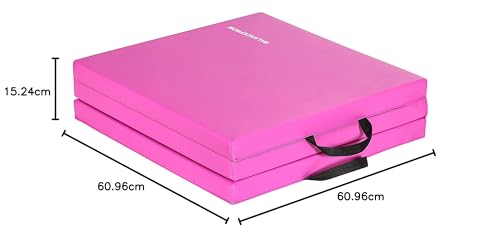 BalanceFrom Folding Gymnastics Mat, Thick Yoga & Workout Pad, Blue S867369