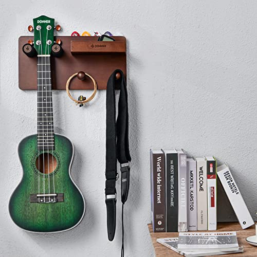 Donner Guitar Wall Mount Shelf with Pick Holder and 2 Hooks D648563