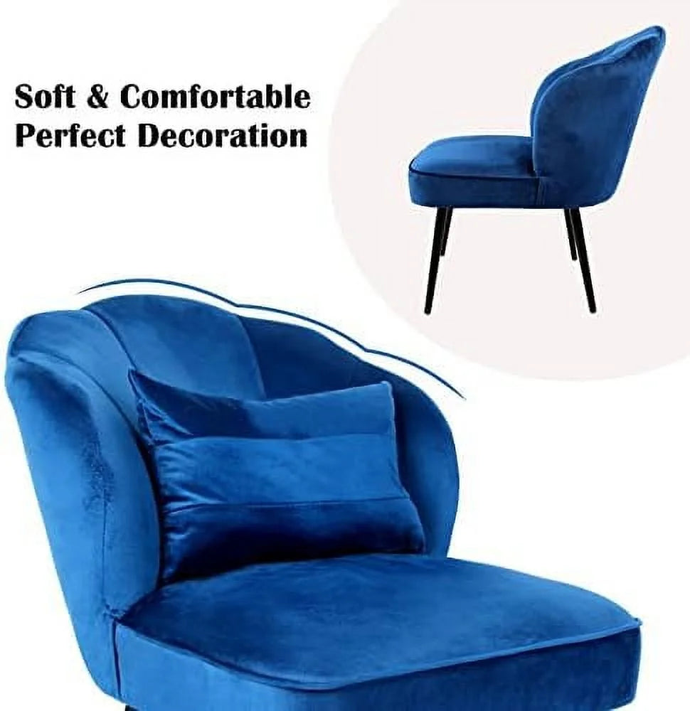 YZboomLife Velvet Accent Chair Set of 2 Tufted Wingback with Metal Legs D24143