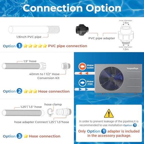 27000 BTU Electric Pool Heater for Above Ground & Inground Pools, WiFi Control, 120V U93482