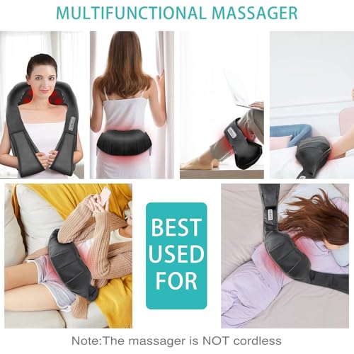 AERLANG Shiatsu Back and Neck Massager with Heat, Electric Massage Pillow S5470