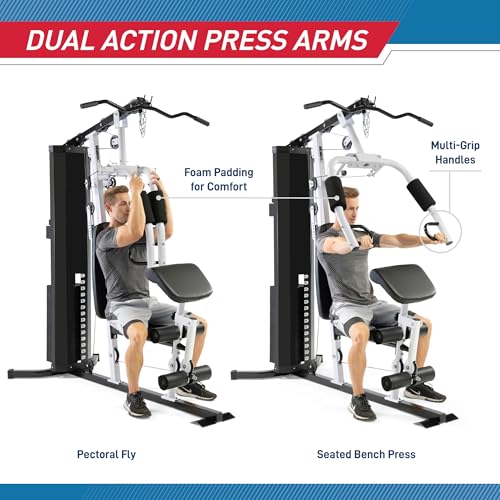 Marcy 150lb Stack Home Gym with Pulley and Leg Developer C369