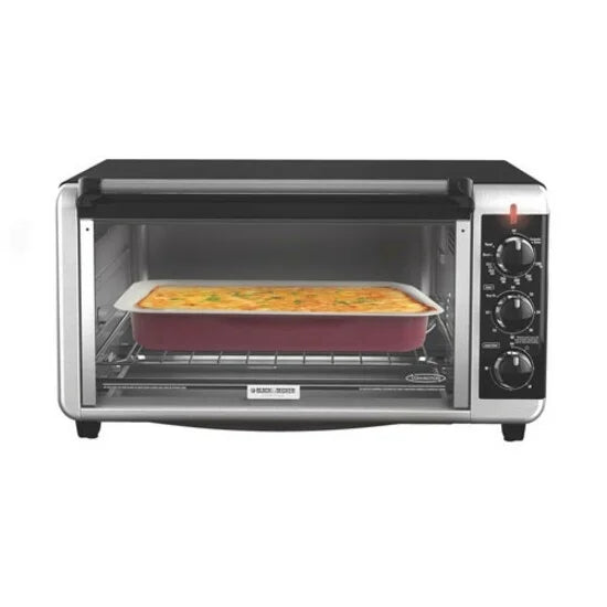 BLACK+DECKER 8 Slice Extra-Wide Stainless Steel Toaster Oven P334