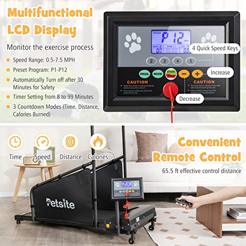 PETSITE Dog Treadmill for Small & Medium Dogs with LCD Display, 220 LBS N612