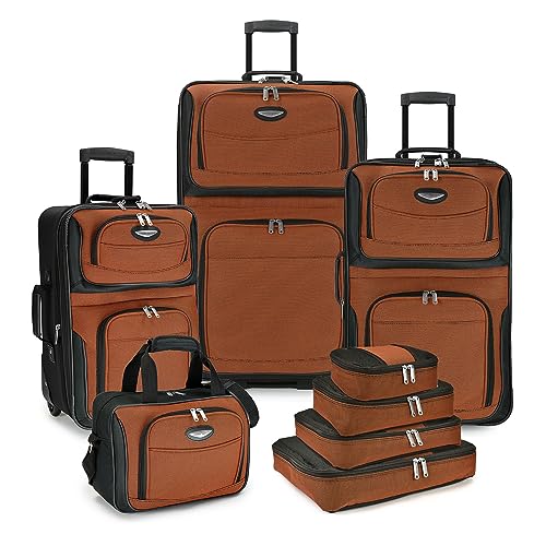 Travel Select Amsterdam 4-Piece Softside Expandable Luggage Set, Gray V976