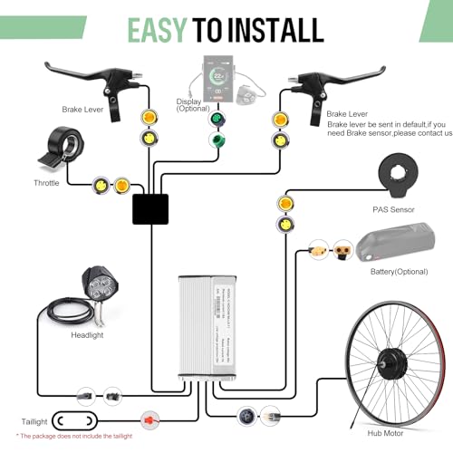 BAFANG 48V 500W Rear Hub Motor Kit Electric Bike Conversion Wheel A460