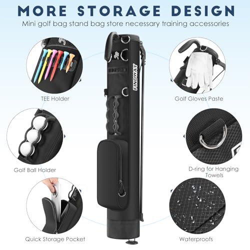 Findway Golf Stand Bag Lightweight Carry Bag with Ball Holder and Pockets H5623