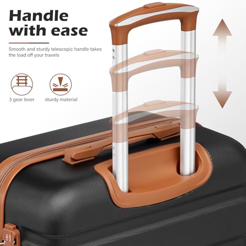 Coolife Luggage 4 Piece Set Spinner Hardshell TSA Lock P1083