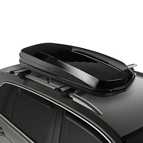DNA MOTORING Rooftop Cargo Box Lockable Car Top Storage Case 110 Lbs Textured Black P1853